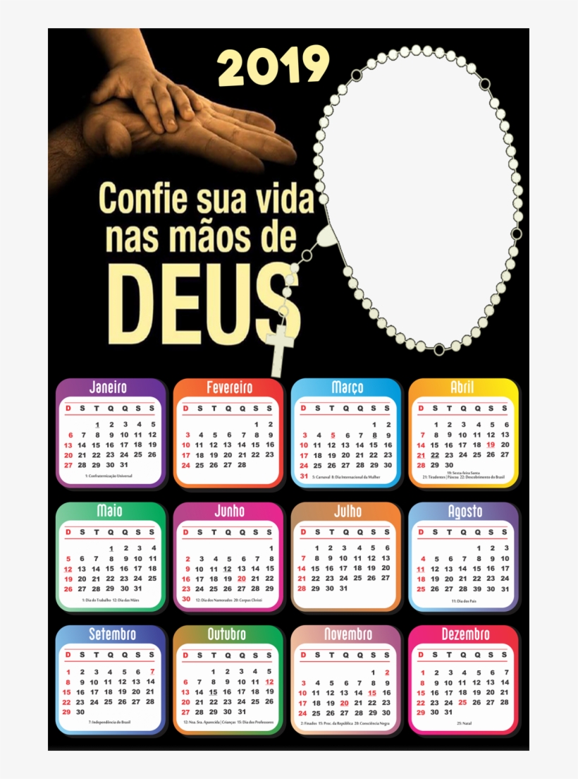 Parte Para Encaixar Fotos Transparente, Na Qualidade - Calendario De Deus 2019, transparent png