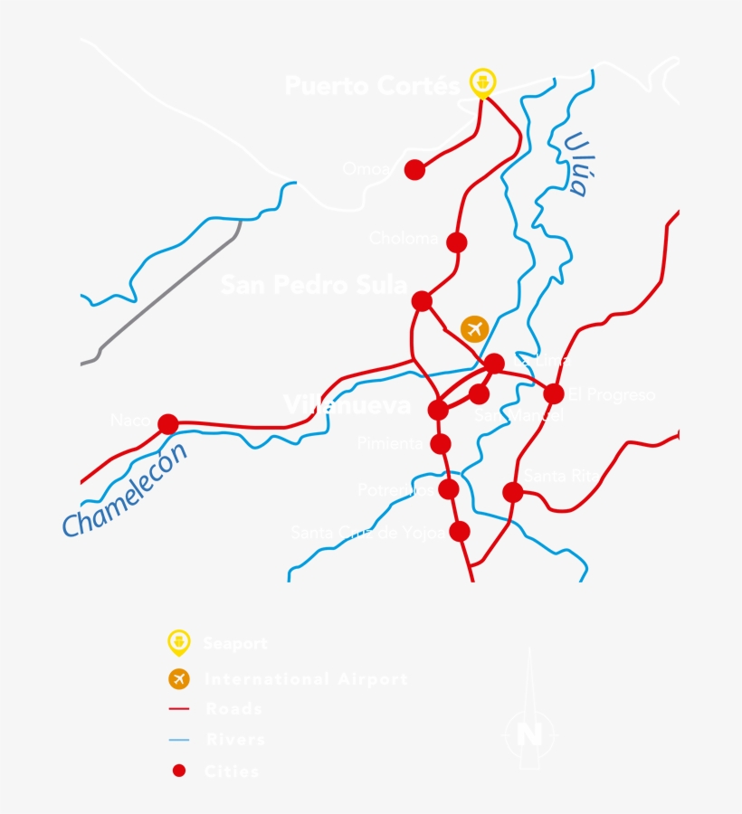 Population Centers Surrounding Villanueva Industrial - Map, transparent png