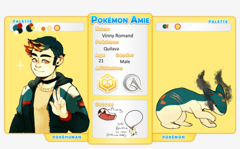 Pokemon Amie- Vinny Romand By Bloodypunkred - Cartoon, transparent png