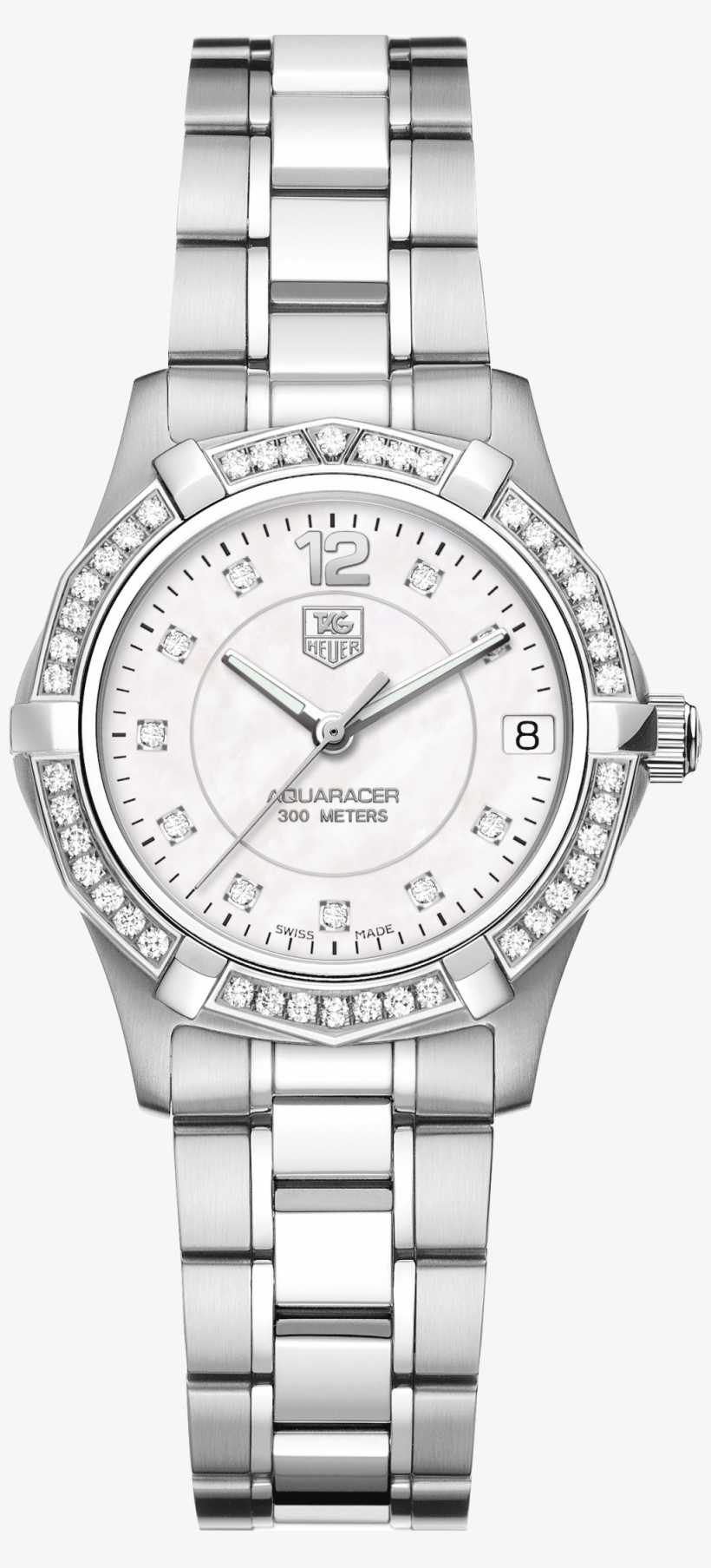 Reloj Aquaracer Diamantes Tagheuer - Waf1312 Ba0817 Tag Heuer, transparent png
