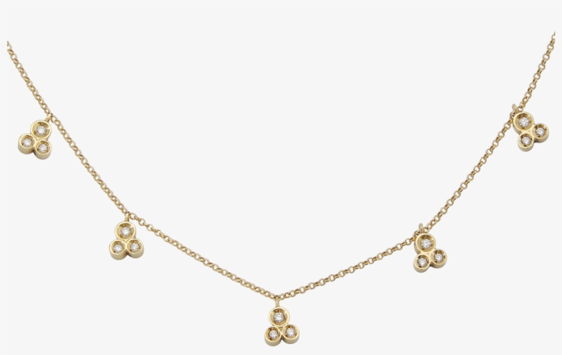 Colar Ouro Amarelo E Diamantes - Necklace, transparent png