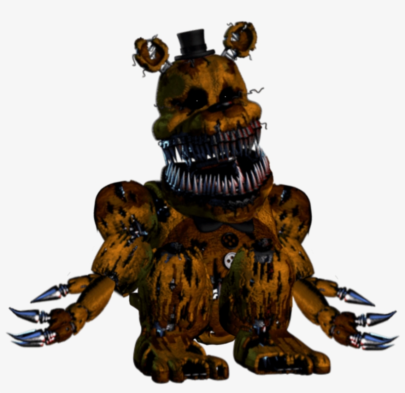 Nightmare Golden Freddy Version 2 Five - Fnaf Nightmare Golden Freddy, transparent png