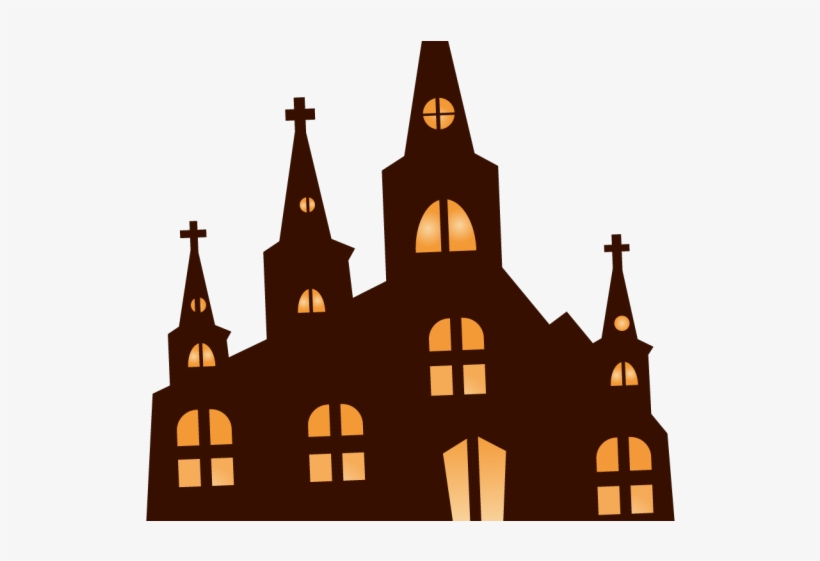 Creepy Clipart Church - Haunted Church Clipart, transparent png