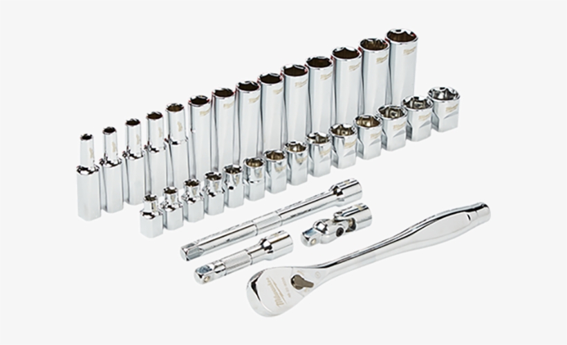 Milwaukee 3 8 Socket Set Metric, transparent png