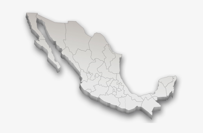 Mapa De Mexico D Png - Mapa Mexico 3d Png, transparent png