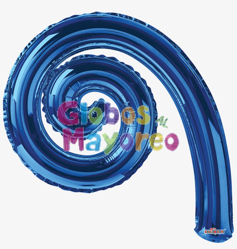 Globo Metálico Curly Espiral Color Azul Royal Incluye - Globo Espiral, transparent png