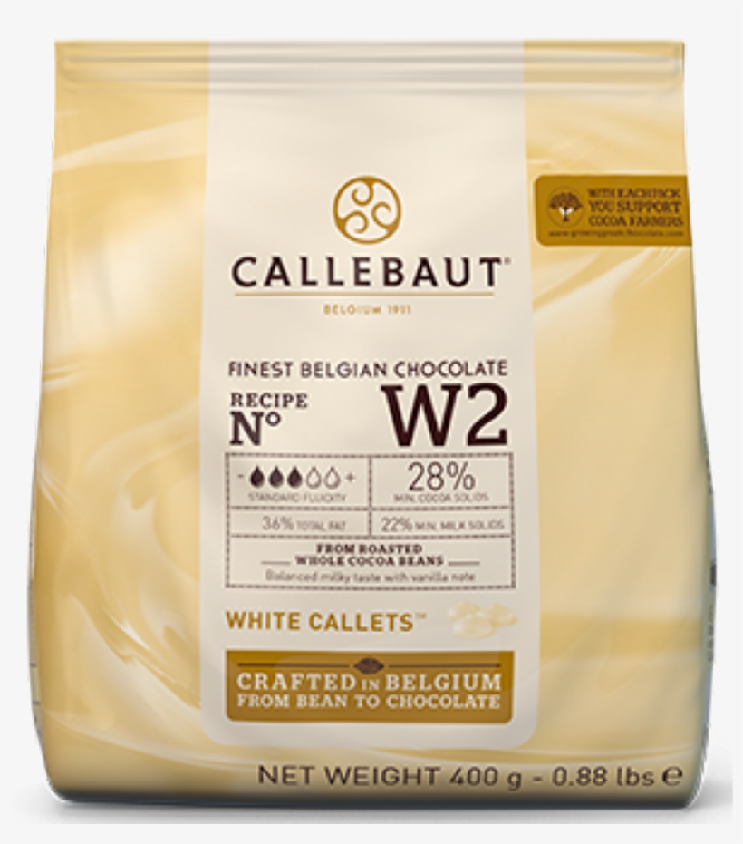 Moedas Branco 400g - Callebaut Chocolate Chips, transparent png