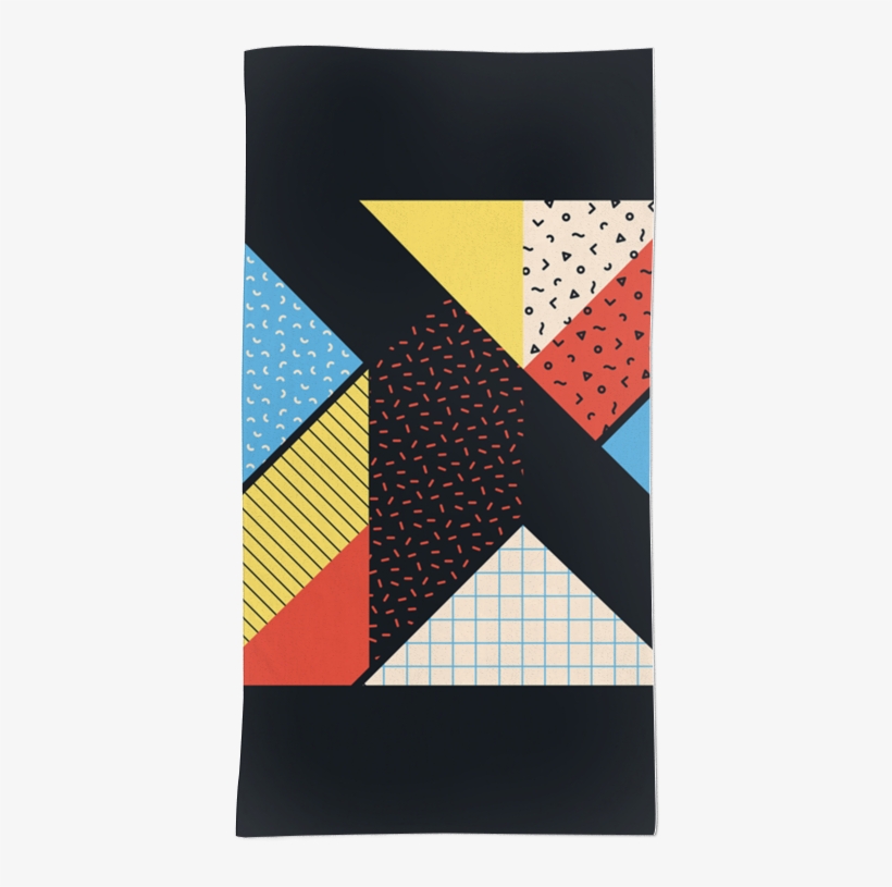 Toalha Retrometria Negro 2 De Renata Guimarãesna - Patchwork, transparent png