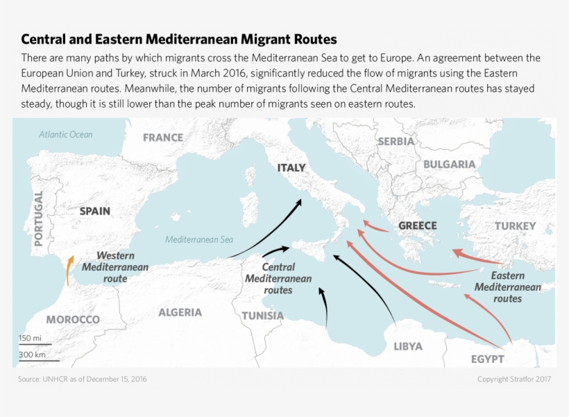 As The Weather Starts To Improve In The Mediterranean - Central And Eastern Mediterranean Migrant Route, transparent png