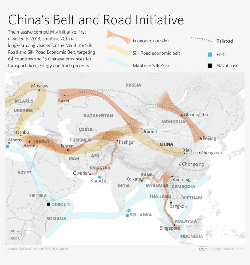 Trump Administration's Strategy, The United States - Stratfor Belt And Road, transparent png