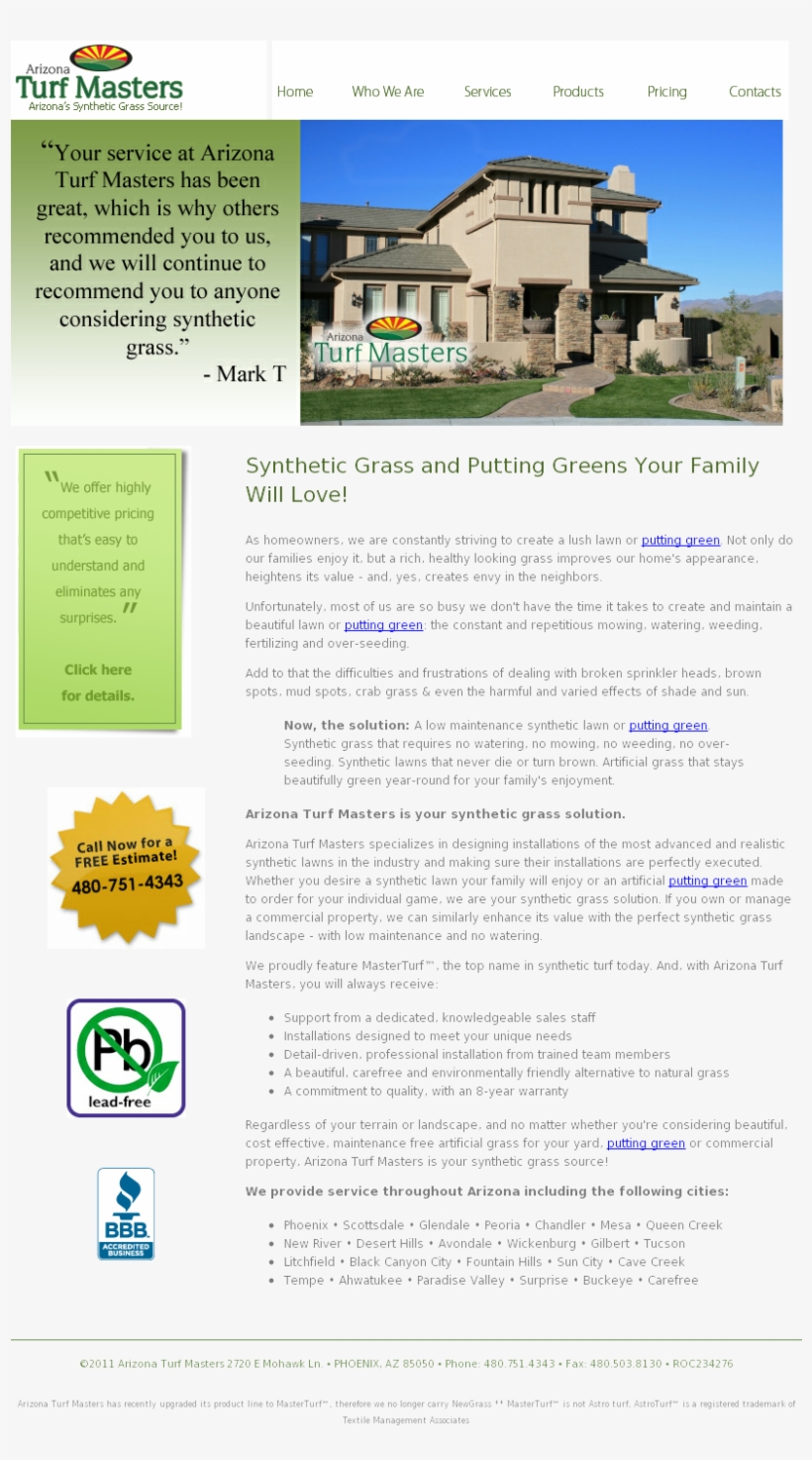 Arizona Turf Masters Competitors, Revenue And Employees - Lead Free, transparent png