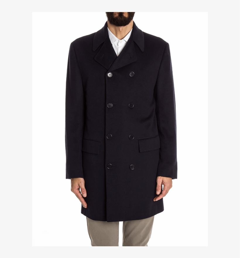 Kiton Coat Made Of Cashmere And Vicuna Blue - Coat, transparent png