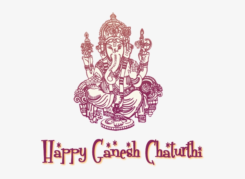 Ganesh Drawing Crown - Happy Ganesh Chaturthi Clipart, transparent png