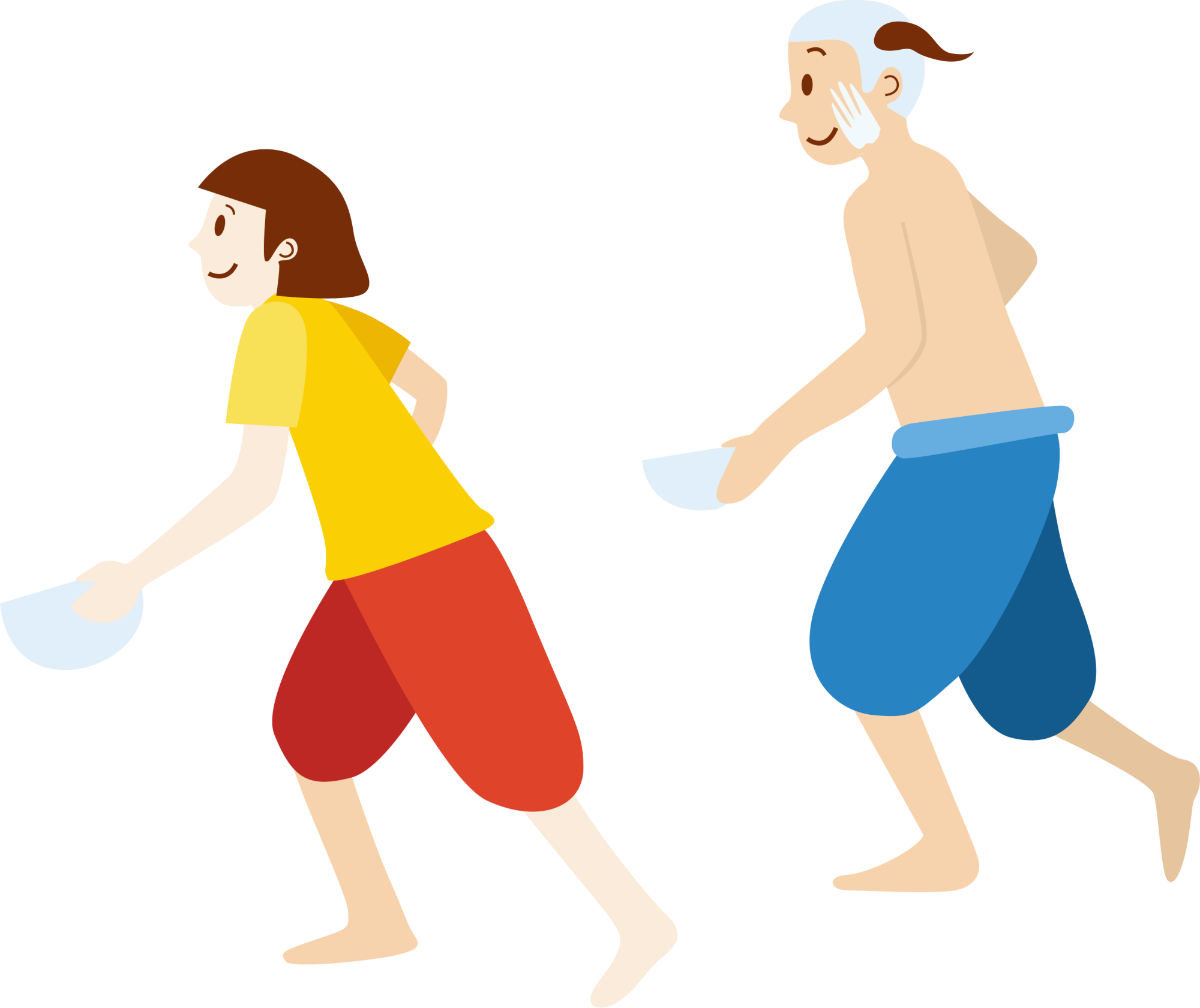 Yellow Cartoon Water Festival - Songkran Water Festival Png (2000x1681), Png Download