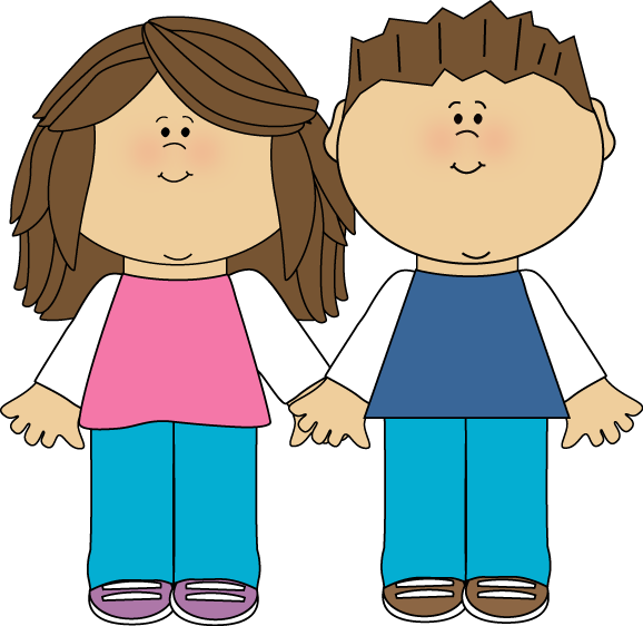 Brother And Sister Clip Art Image - Clipart Brother And Sister (578x562), Png Download