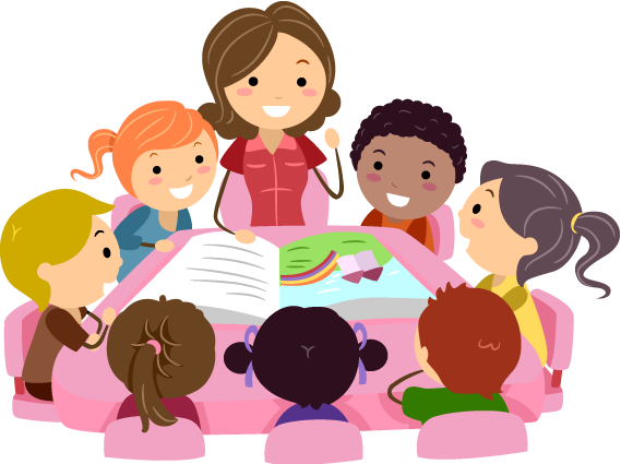 School, Teacher, Children, Child Care Png Image - Listen To The Teacher (569x425), Png Download