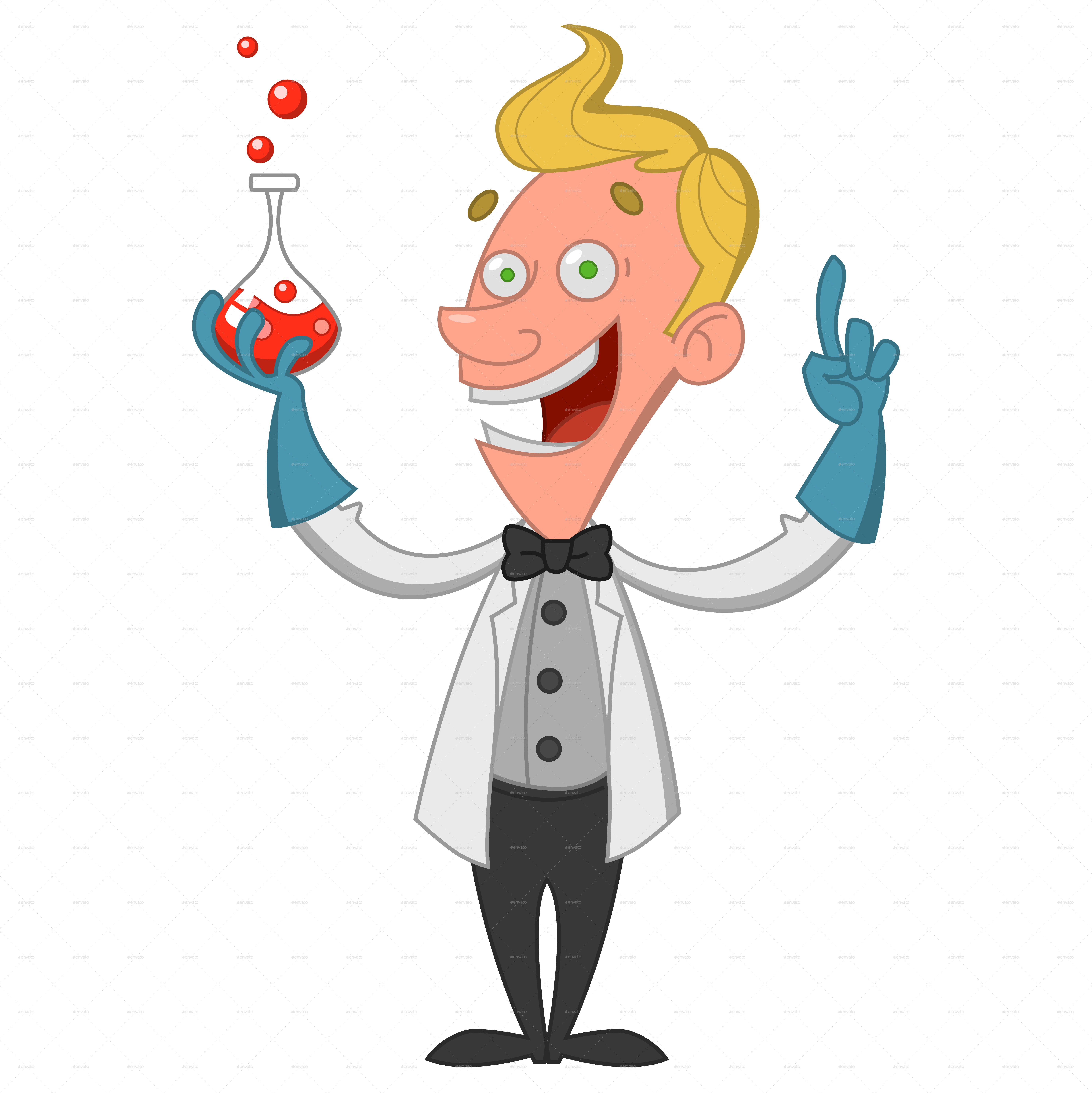 Cartoon Scientist Chemist - Scientist Cartoon Png (6000x6000), Png Download
