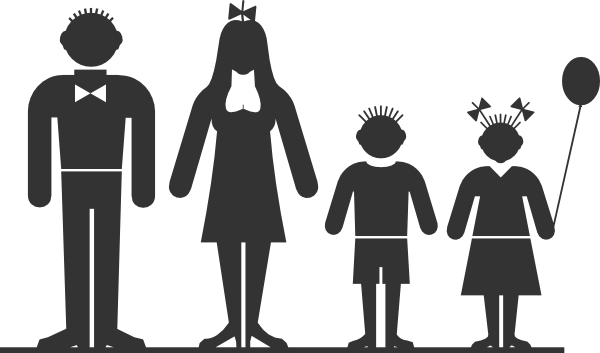 Family Clipart Png - Transparent Happy Family Cartoon (600x353), Png Download