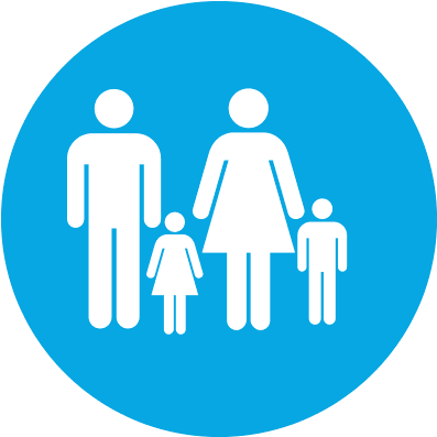 Student Information System United States - Family Icon Png Blue (660x400), Png Download