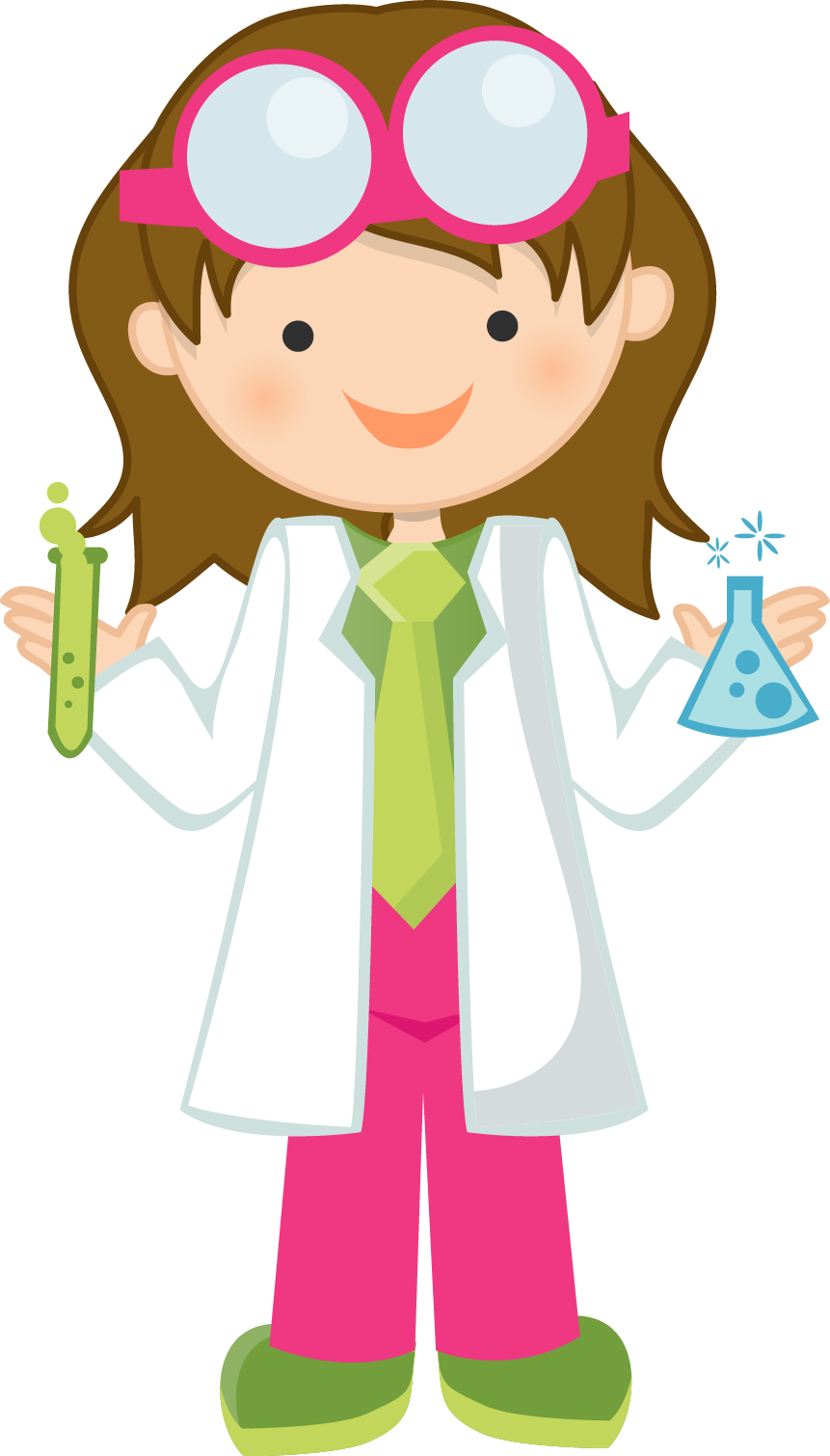 A Girl Going Crazy For A Boy Clipart - Scientist Clipart Png (861x1510), Png Download