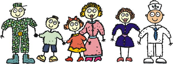 Navy Clipart Military Family - Military Family Clip Art (600x224), Png Download