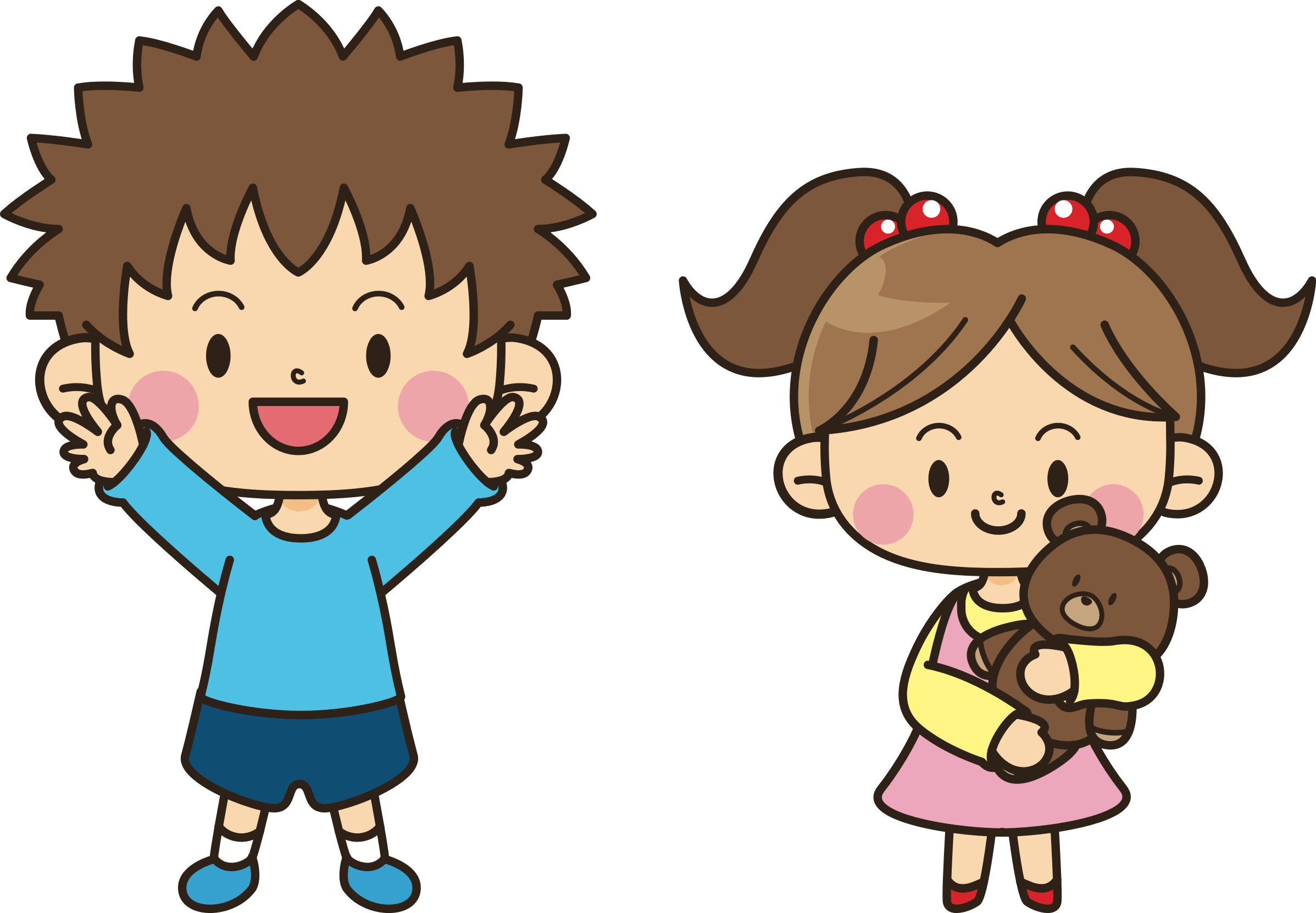 Younger Sister Clipart (2395x1662), Png Download