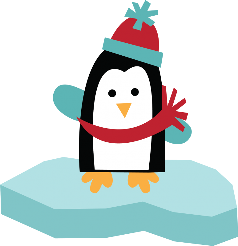 Holley Clipart Winter Holiday Party Holydays Penguin - Miss Kate's Cuttables Christmas (773x800), Png Download