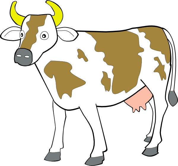 Cow Clip Art At Clker Com Vector - Animals Clip Arts (600x561), Png Download