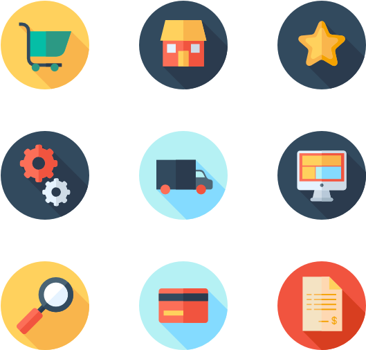 Ecommerce 50 Icons - Flat Color Icon (600x564), Png Download