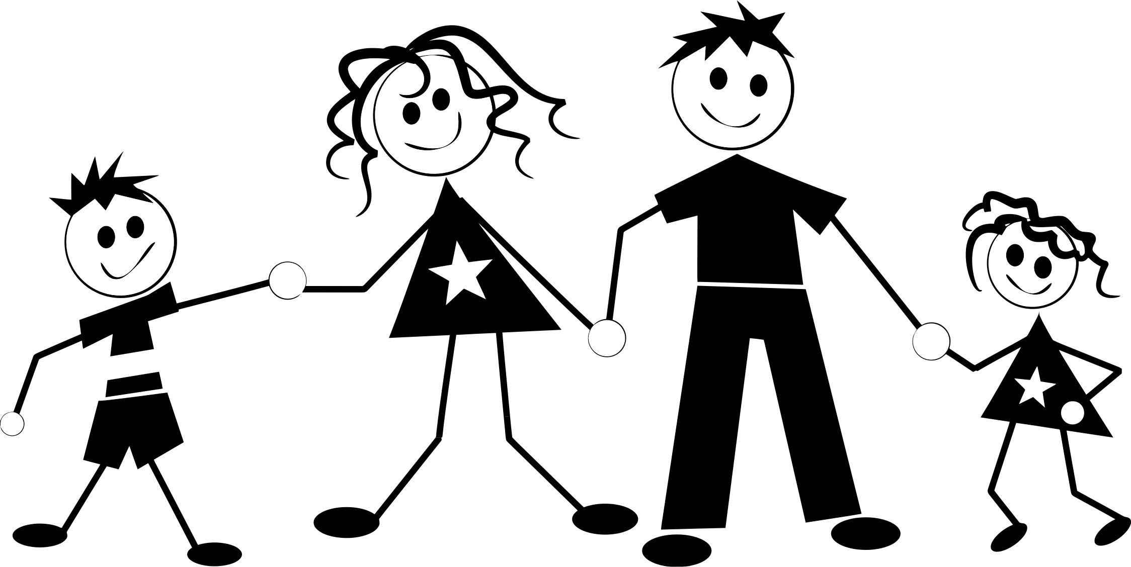 This Free Icons Png Design Of Stick Figure Family 3 (2248x1128), Png Download