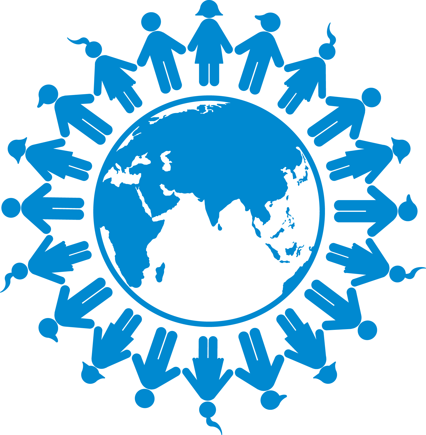 Download Holding Hands 2 Blu Rgb World Population Day Logo Full