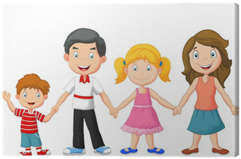 Cartoon Family Holding Hands (400x400), Png Download
