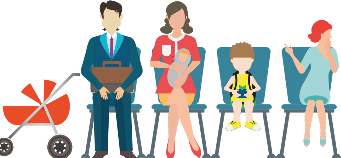 Family Travel Png Download - 等候 區 卡通 (1200x630), Png Download