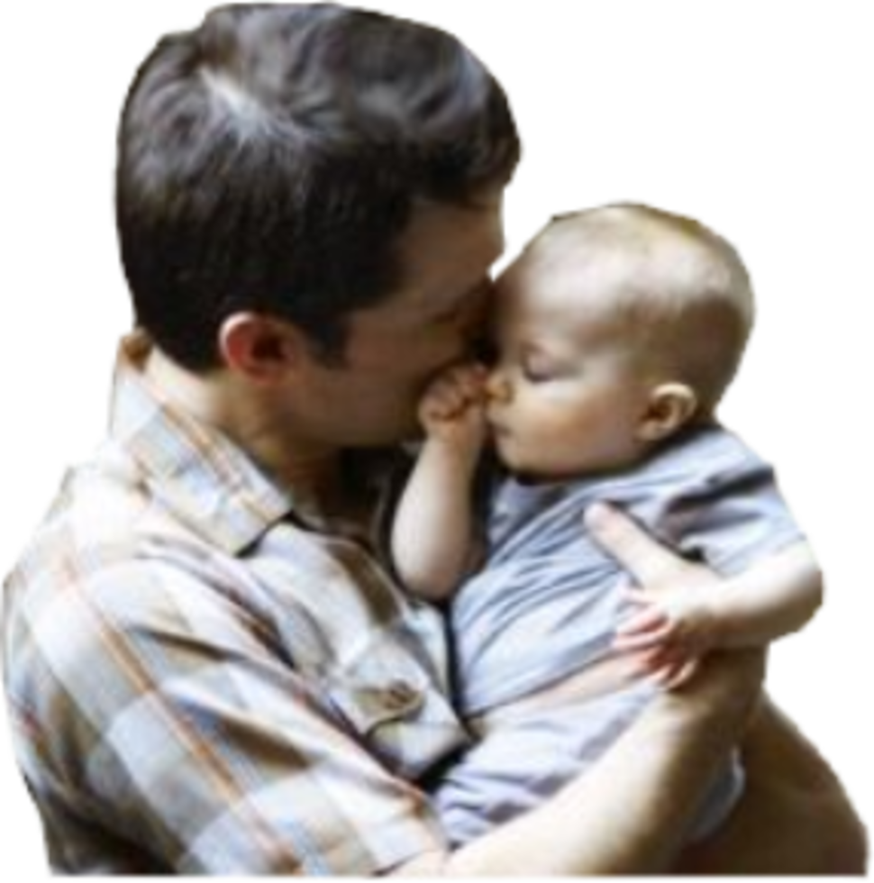 El Día Del Padre Un Padre Para El Bebé Rosa De Parte - Father For Baby Rose (970x980), Png Download