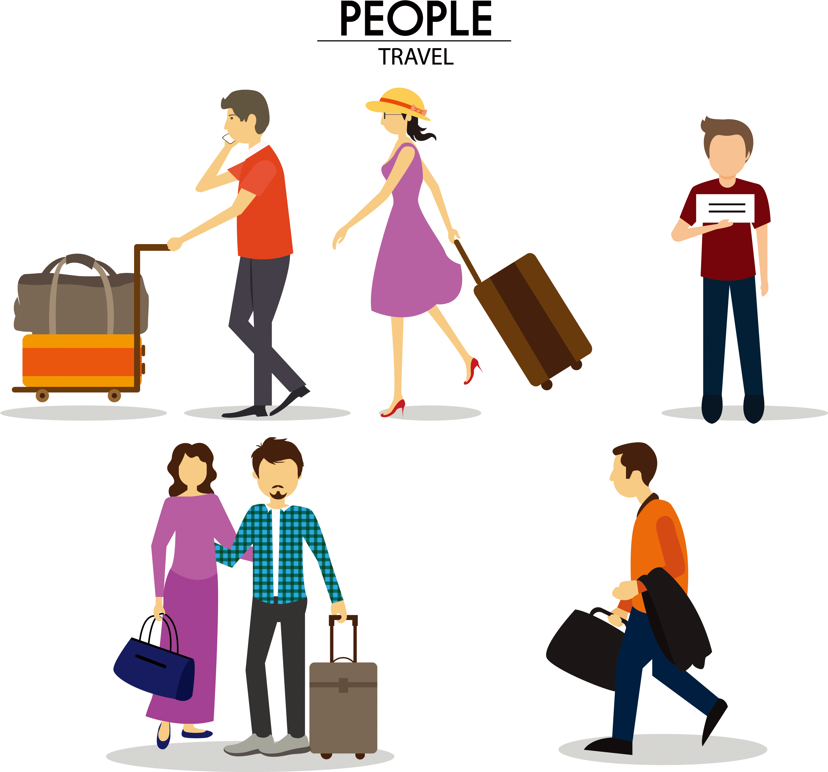 Kisspng Guangzhou Baiyun International Airport Travel - Vector Flat Travel Png (2815x2715), Png Download