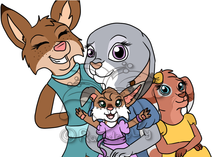 At Wilde Girls Family Pic By Raindroplily-darcwyx - Cartoon (750x500), Png Download