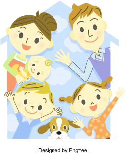 Cartoon Happy Family Design Pattern, Cartoon, Hand-painted, - Cartoon (360x360), Png Download