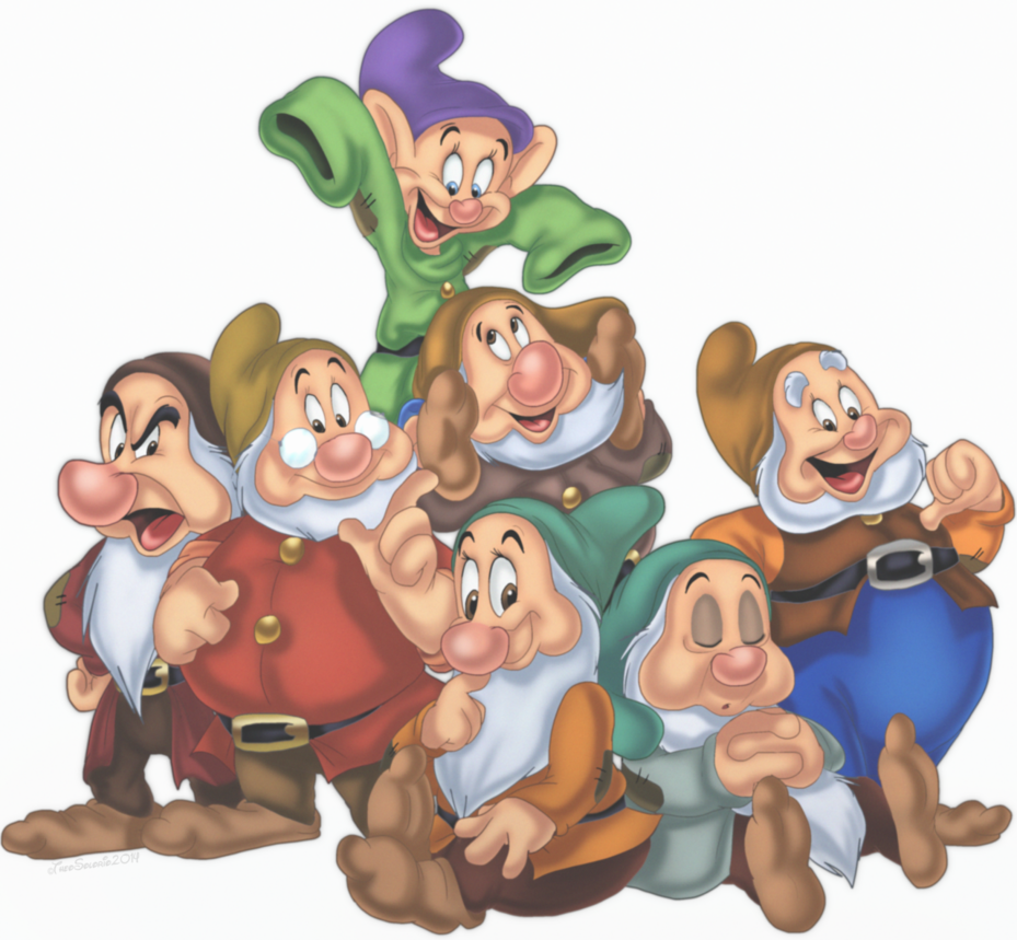 Snow White 7 Dwarfs Png (929x859), Png Download