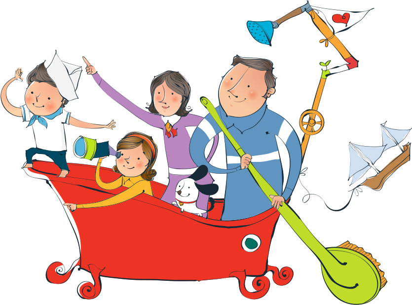 Cartoon Family Comics Child - Portable Network Graphics (1000x1000), Png Download