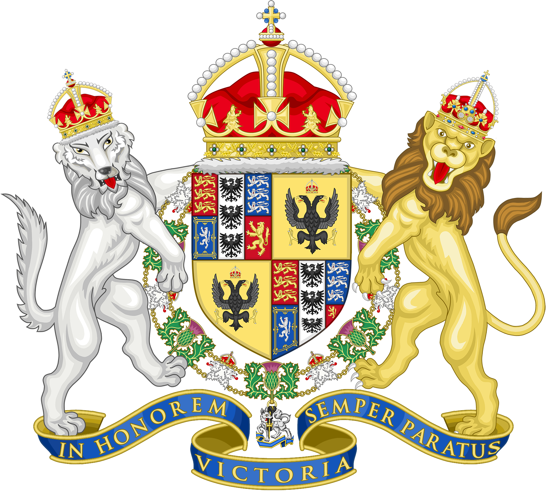 Fleur De Lis Designs - Australian Victoria Coat Of Arms (1817x1633), Png Download
