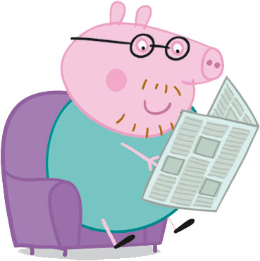 Papai Pig Judeu Esta E Outras Teorias Sobre Peppa Pig - Peppa Pig Pai Png (508x381), Png Download