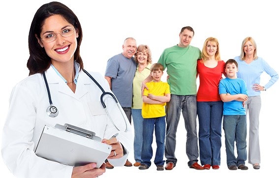 Family Practice - Happy Patients (603x402), Png Download