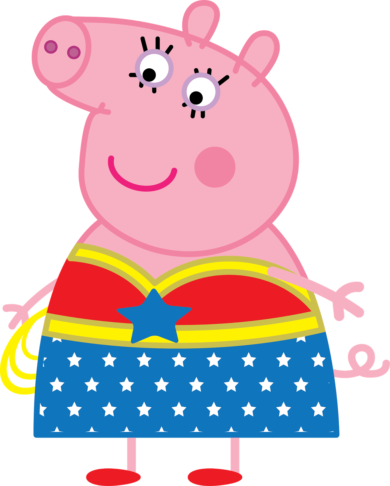 Image Peppa Pig Mulher Maravilha 01png Ichc Channel - Peppa Maravilha Png (1283x1600), Png Download