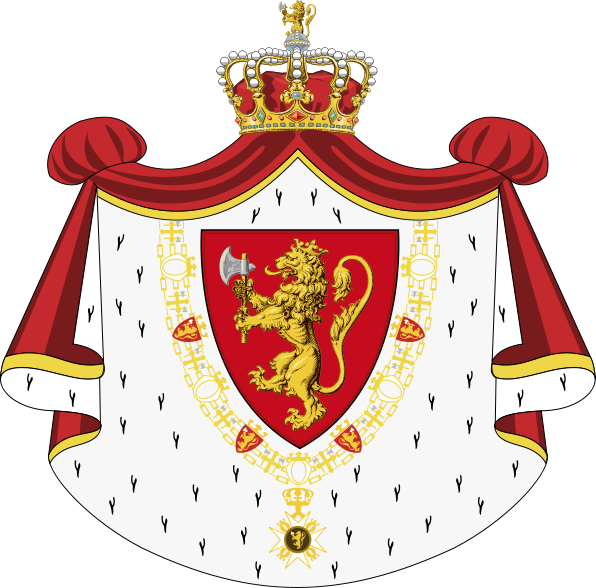 The Royal Coat Of Arms Of Norway - Norway Coat Of Arms Unisex T-shirt (596x588), Png Download
