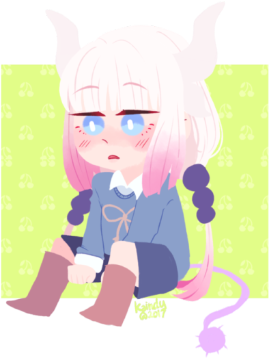 4 - Kanna Dragon Maid Transparent (500x654), Png Download