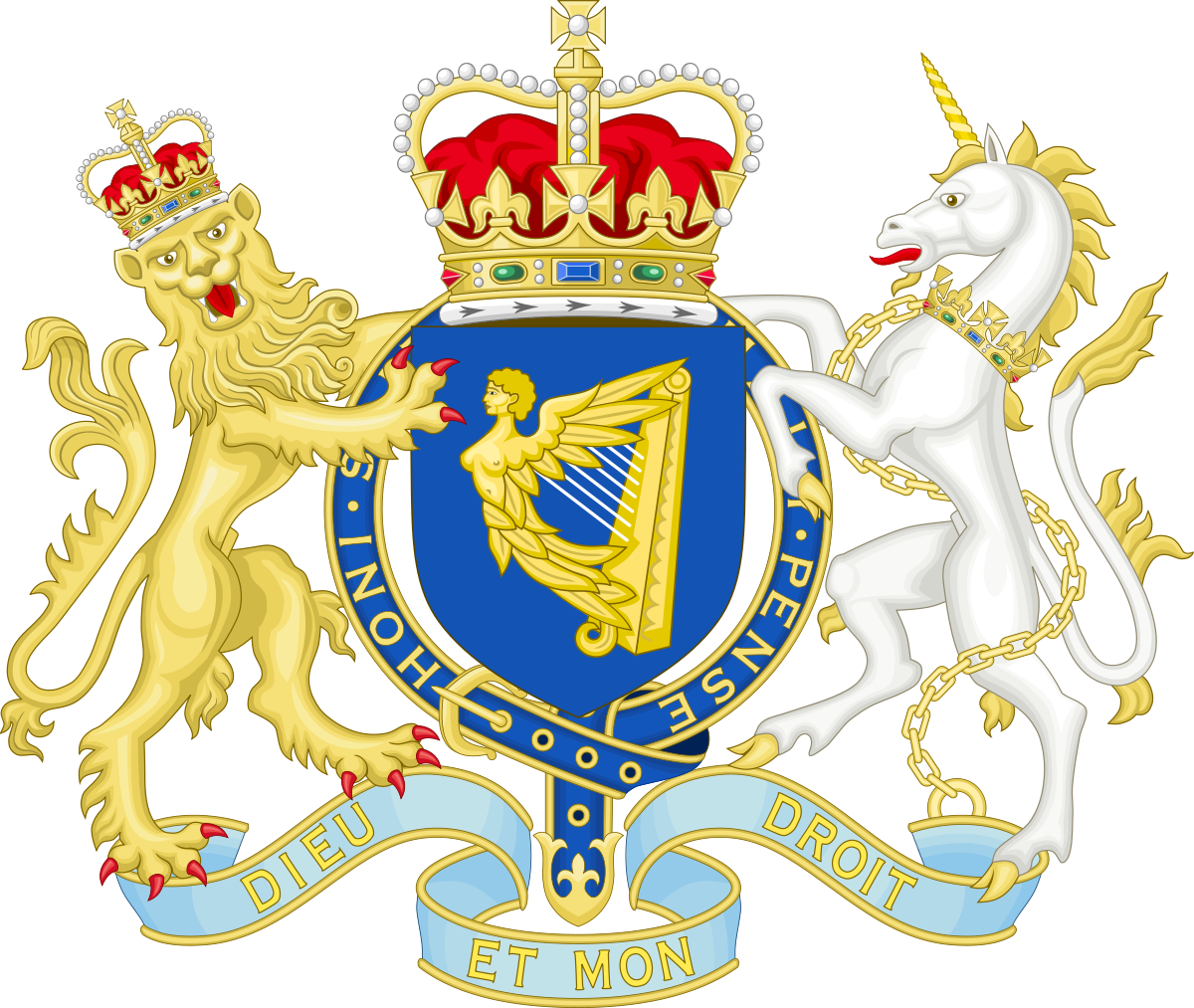 Act Of Settlement - British Royal Coat Of Arms (1200x1013), Png Download