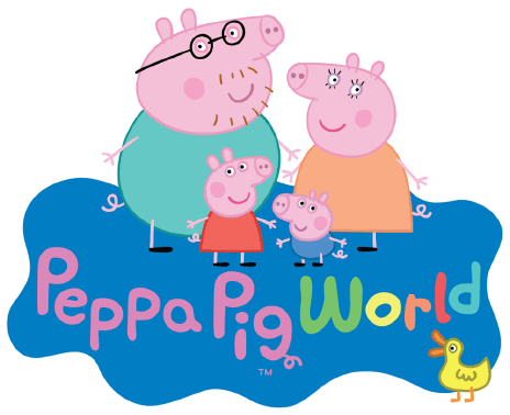 Peppa Pig World Logo (464x378), Png Download