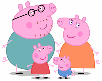 Mamá Y Papá Pig (600x315), Png Download