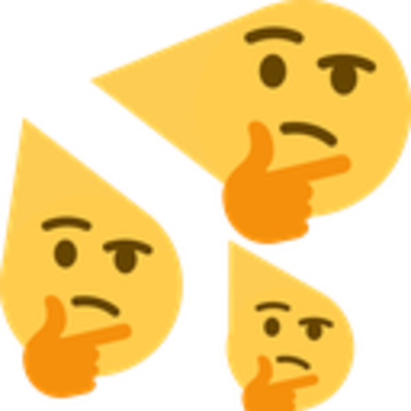 Thinking Face Emoji - Thinking Emojis Discord (600x600), Png Download