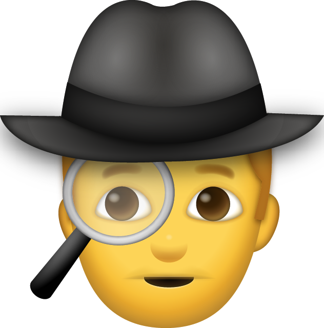 Emoji Clipart Detective Frames Illustrations Hd Images - Detective Emoji (632x640), Png Download